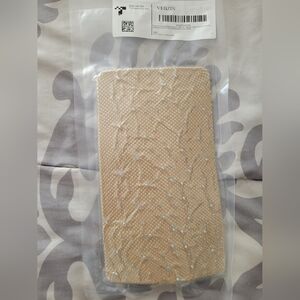 2 Pair Rhinestone Stockings In Tan Mesh